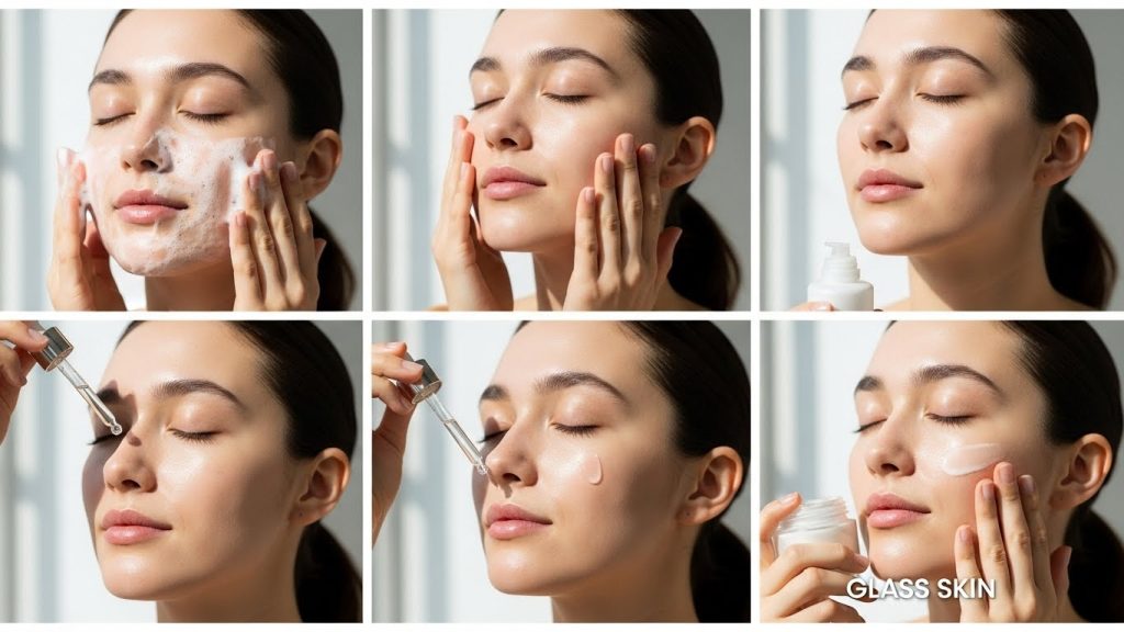 Glass Skin Skincare Routine at Home