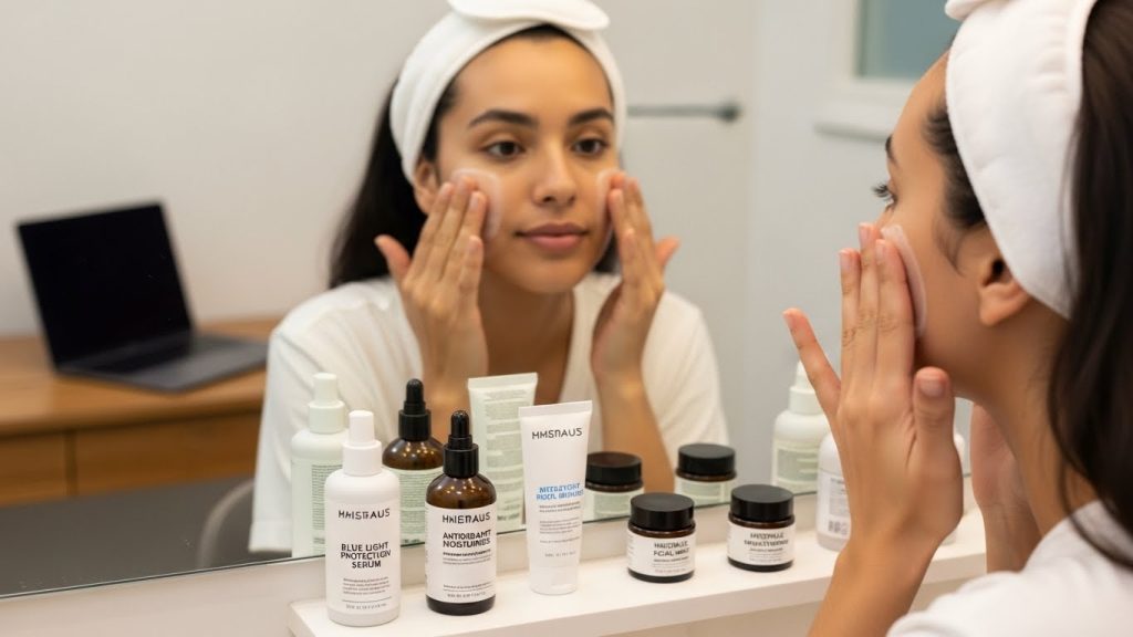 Skincare Routine for People Who Work on Computer All Day